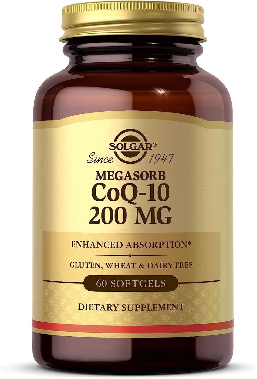 Solgar, Megasorb коензим CoQ-10, 200 мг, 60 капсул від компанії Інтернет магазин "Канбан" - фото 1