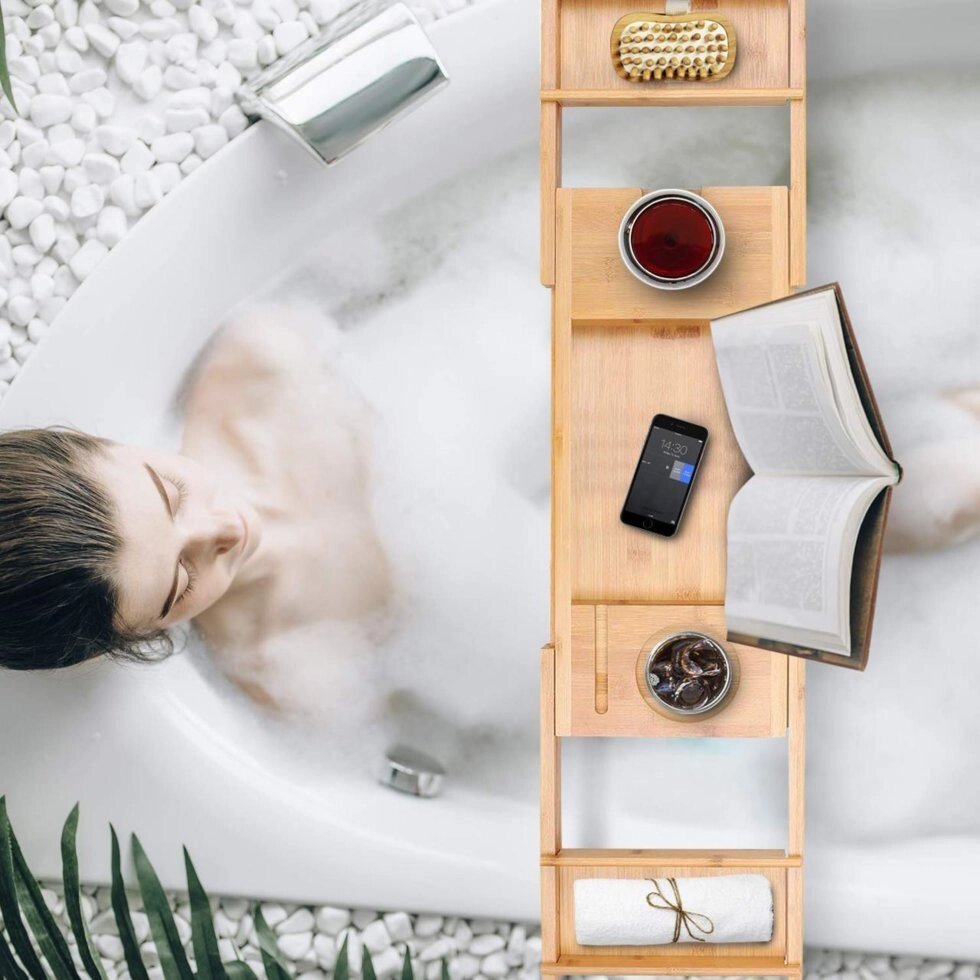 Столик для ванни бамбуковий SereneLife від компанії Інтернет магазин "Канбан" - фото 1