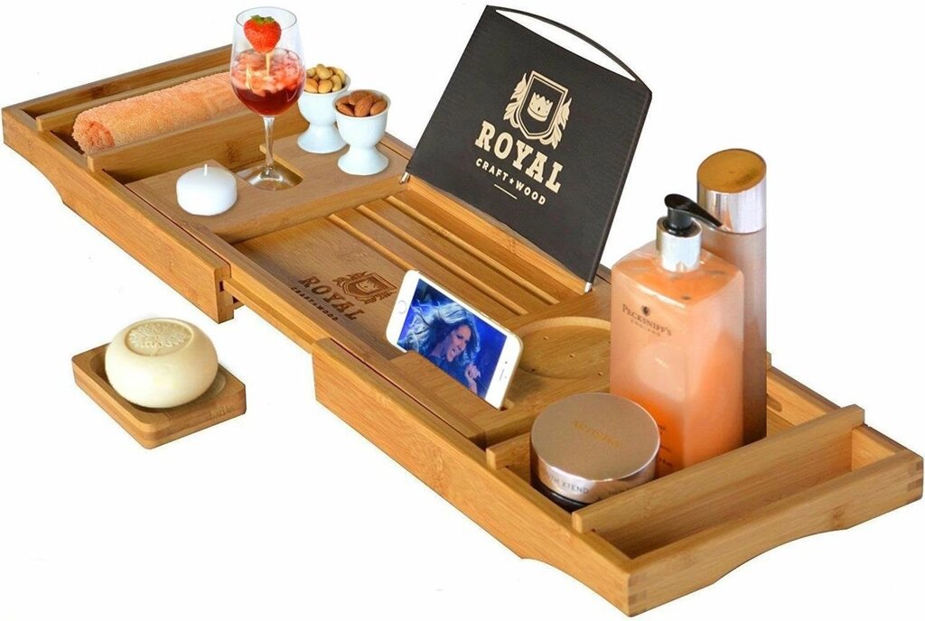 Столик для ванни ROYAL CRAFT WOOD Luxury, бамбуковий від компанії Інтернет магазин "Канбан" - фото 1