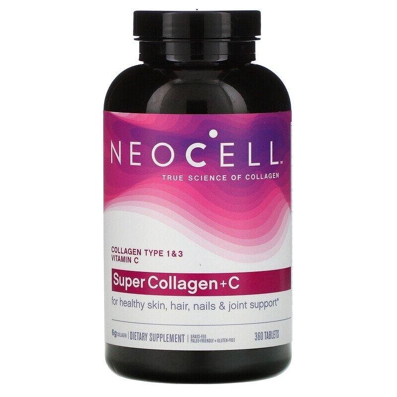 Супер Колаген Neocell + вітамін C, тип 1 і 3, 6000 мг, 360 таблеток. Зроблено в США від компанії Інтернет магазин "Канбан" - фото 1