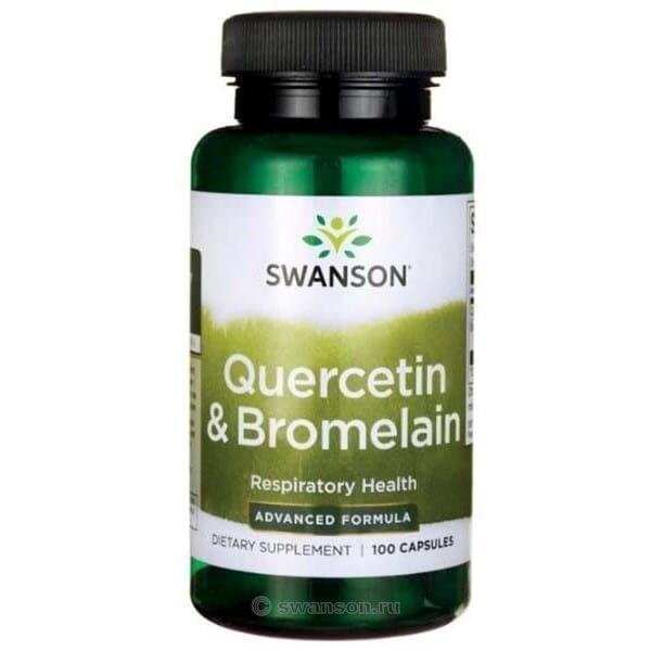 Swanson Кверцетин і Бромелайн, 500 мг, 100 капсул від компанії Інтернет магазин "Канбан" - фото 1