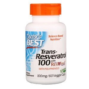 Транс-ресвератрол з екстрактом ResVinol-25, Doctor's Best, 100 mg, 60 капсул від компанії Інтернет магазин "Канбан" - фото 1