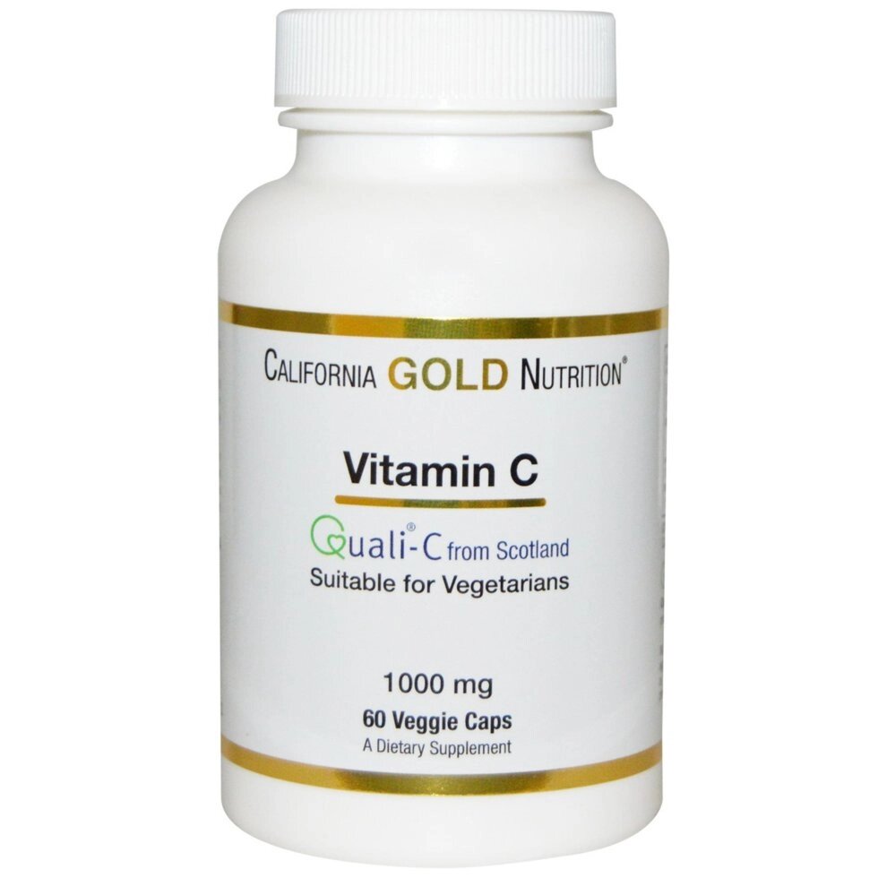 Вітамін С, Quali-C, California Gold Nutrition, 1000 мг, 60 капсул від компанії Інтернет магазин "Канбан" - фото 1