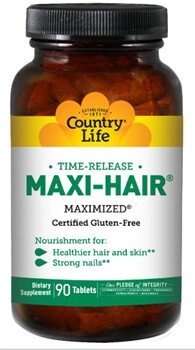 Вітаміни для волосся, шкіри та нігтів Країна Life Maxi-Hair 90 таблеток, скла. від компанії Інтернет магазин "Канбан" - фото 1
