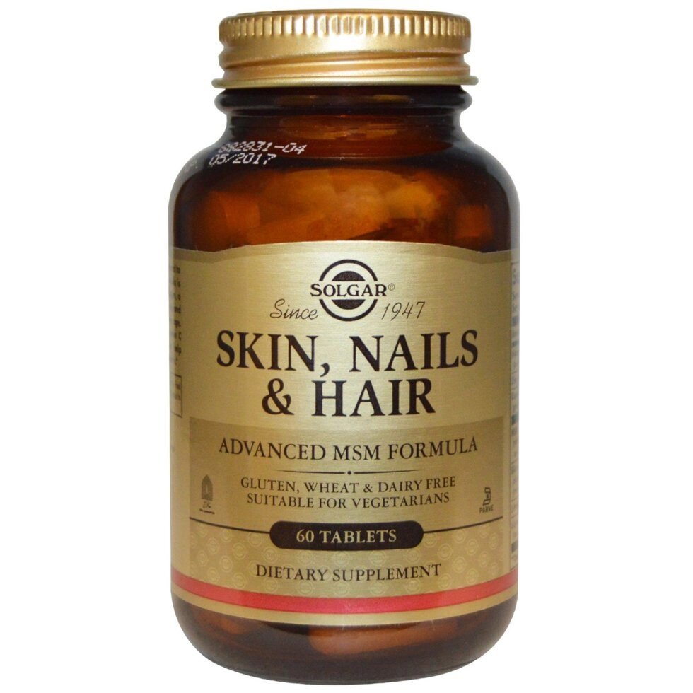 Вітаміни для волосся Solgar (Solgar) шкіра, нігті та волосся з ЧСЧ, 60 таблетки від компанії Інтернет магазин "Канбан" - фото 1