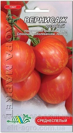 Флора маркет. Насіння Томат Вернісаж рожевий, 0,1 г від компанії ᐉ АГРОМАГАЗИН «ELIT-AGRO» / ТОВАРИ для будинку, саду, городу - фото 1