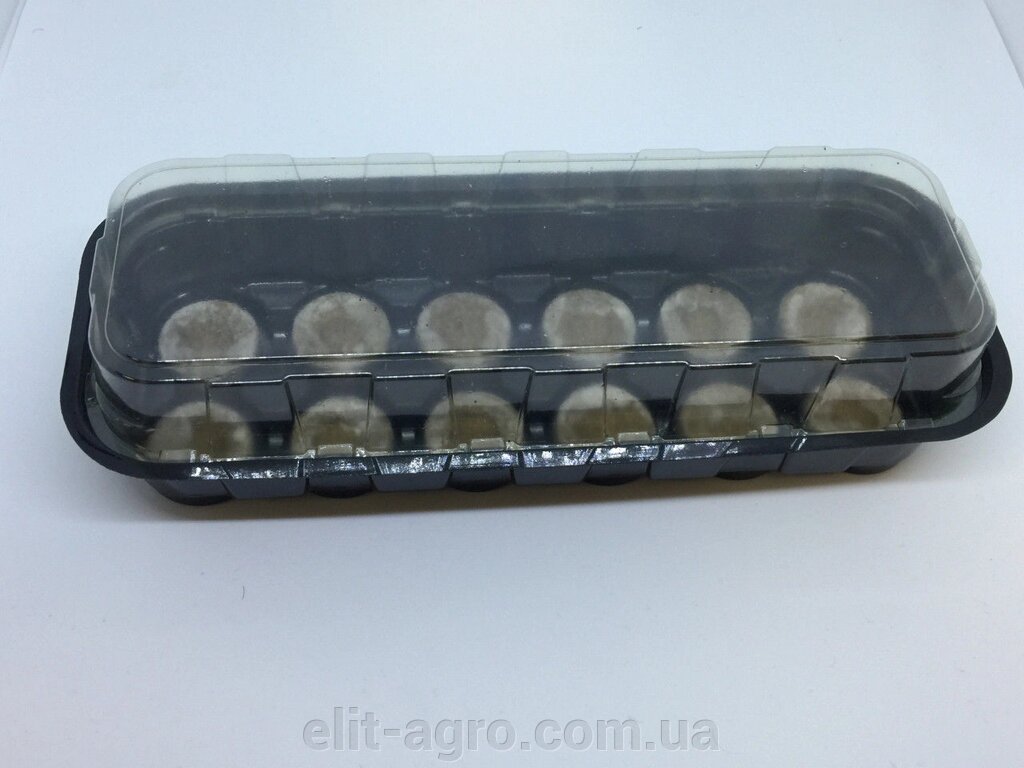 Міні - тепличка на 12 торф'яних таблеток, діам.35 мм. від компанії ᐉ АГРОМАГАЗИН «ELIT-AGRO» / ТОВАРИ для будинку, саду, городу - фото 1