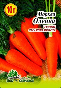 Eco-semena. Насіння Морква Оленка, 10 г в Київській області от компании ᐉ АгроМагазин «ELIT-AGRO» / ТОВАРЫ для дома, сада, огорода