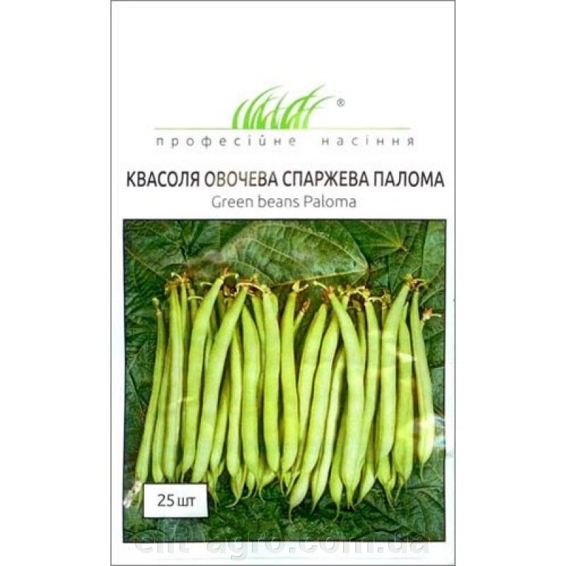 Професійне насіння. Насіння квасоля спаржева Палома, зелена, 25 шт від компанії ᐉ АГРОМАГАЗИН «ELIT-AGRO» / ТОВАРИ для будинку, саду, городу - фото 1