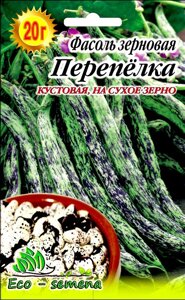 Насіння Квасоля зернова Перепелиця, 20 г