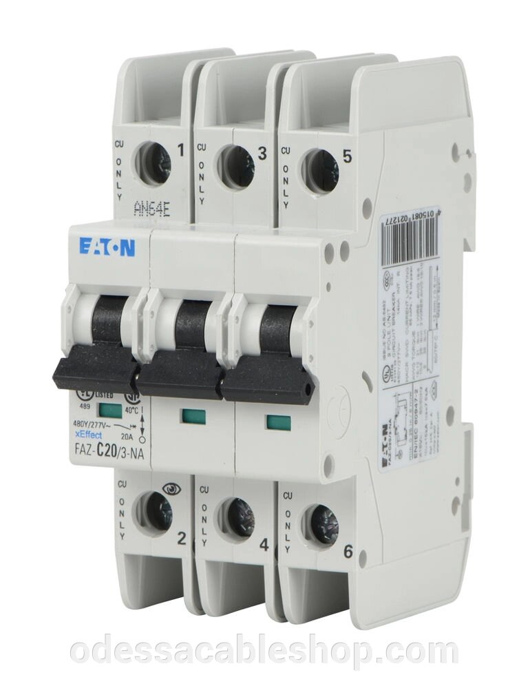 Автоматический выключатель, 3п С 20А, PL6-C20/3 6ка Eaton від компанії Інтернет магазин "cableshop" - фото 1