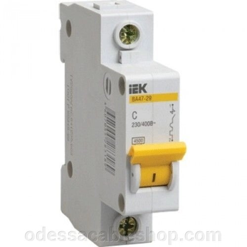Автоматичний вимикач ВА47-29М 1P 0,5A 4,5кА х-ка D ІЕК від компанії Інтернет магазин "cableshop" - фото 1
