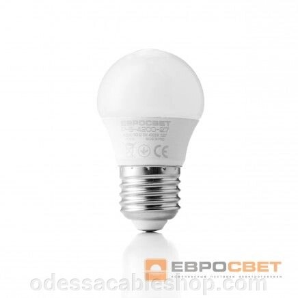 Лампа світлодіодна Евросвет куля P-5-4200-27 5Вт 230V - роздріб