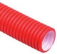 Труба ПНТ гнучка гофр. д.16мм, посильний з протяжкою, червон. колір від компанії Інтернет магазин "cableshop" - фото 1