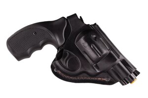 Кобура поясная Револьвер 2,5 формованная (кожа, чёрная)