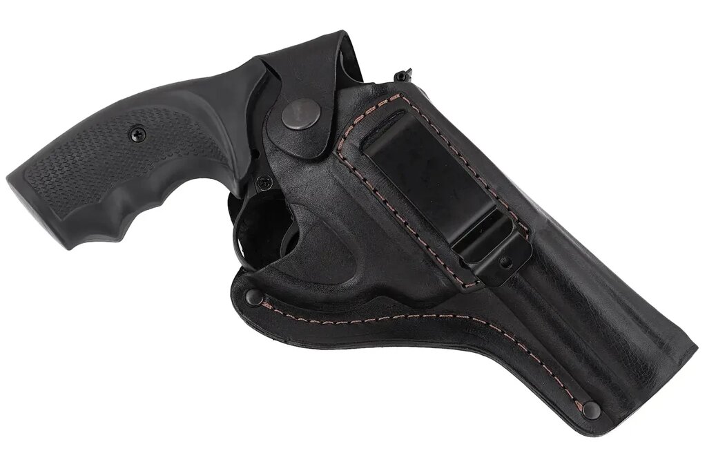 Кобура поясная Револьвер 4 формованная (кожа, чёрная) ##от компании## KosVol - ##фото## 1