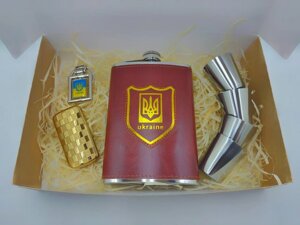 Подарунковий набір з флягою для чоловіків "Збройні сили України"