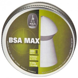 Кулі BSA Max 4.5м, 0,68g, 400шт/пчк