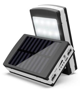Power Bank із сонячною LED панеллю та ліхтариком 40000 mAh (4531 SC-5) Black