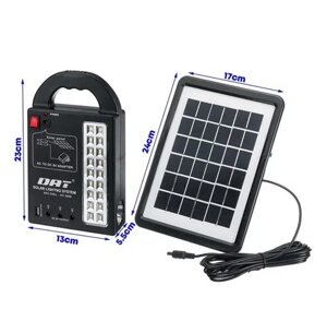 Портативна сонячна станція для освітлення на 3 лампочки DAT AT-999 + power bank
