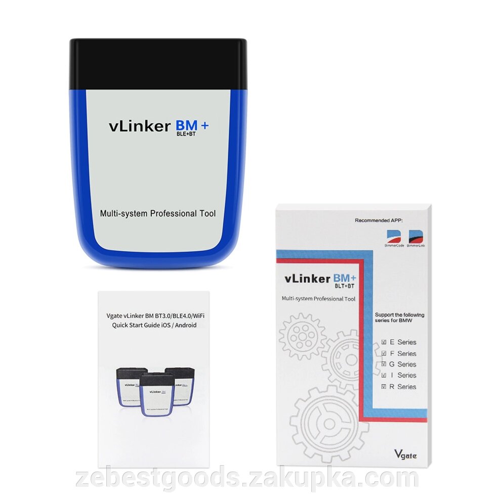 Автосканер Vgate vLinker BM+ Bluetooth 4.0 для Bimmer Code/Bimmer Link від компанії ZeBest Goods - фото 1