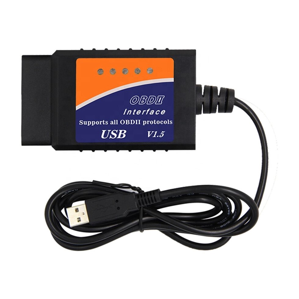 Сканер діагностики авто ELM327 OBD2 USB версія 1.5  чіп PIC18F25K80 від компанії ZeBest Goods - фото 1
