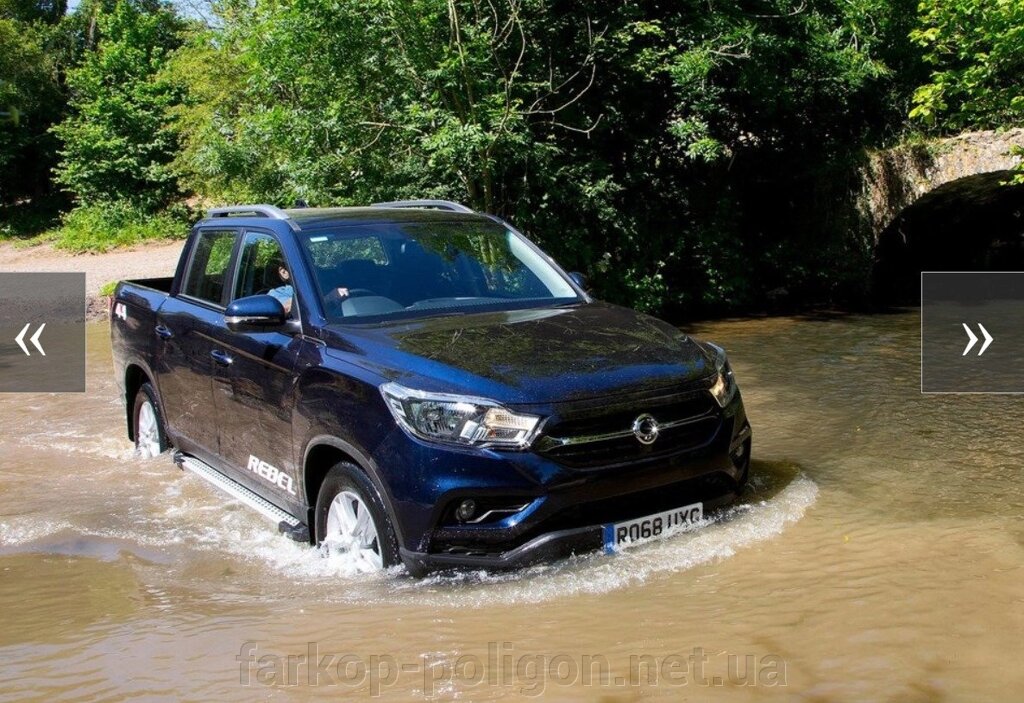 Бічні майданчики Allmond (2 шт., Алюміній) SsangYong Musso від компанії Інтернет-магазин тюнінгу «Safety auto group» - фото 1