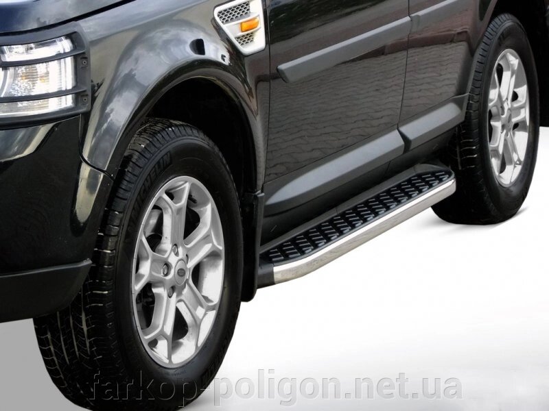 Бічні майданчики BlackLine (2 шт., алюміній) Range Rover Sport 2005-2013рр. від компанії Інтернет-магазин тюнінгу «Safety auto group» - фото 1