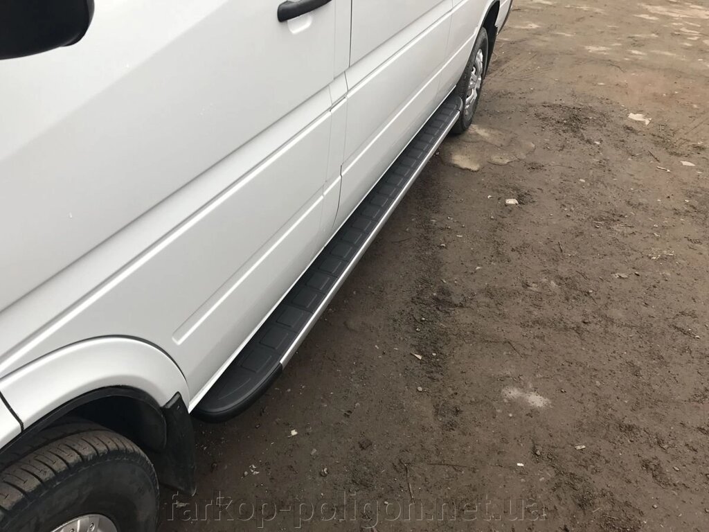 Бічні майданчики Duru (2 шт., Алюміній) Volkswagen LT 1998 гг. від компанії Інтернет-магазин тюнінгу «Safety auto group» - фото 1