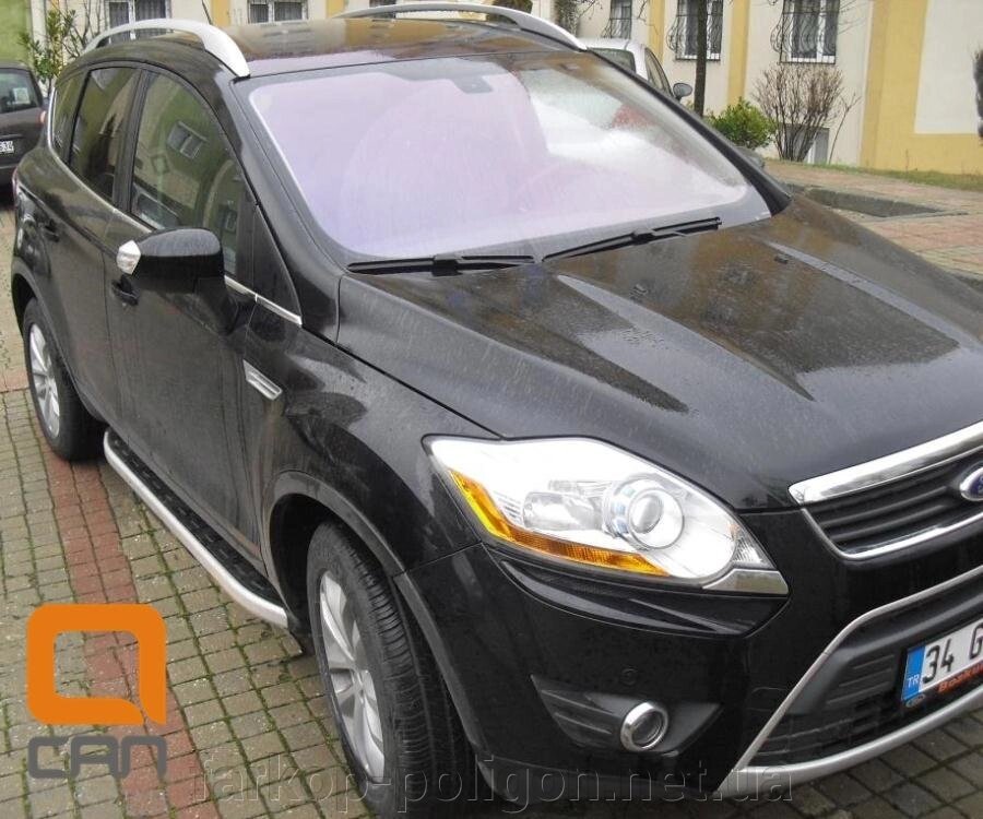 Бічні майданчики Fullmond (2 шт, алюм.) Ford Kuga 2008-2013рр. від компанії Інтернет-магазин тюнінгу «Safety auto group» - фото 1