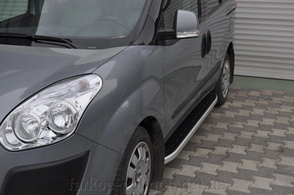 Бічні майданчики Fullmond (2 шт., Алюміній) Fiat Doblo III nuovo 2010 та 2015 рр. від компанії Інтернет-магазин тюнінгу «Safety auto group» - фото 1