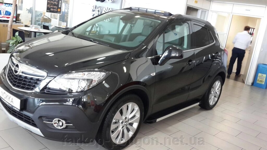 Бічні майданчики Maya V1 (2 шт., Алюміній) Opel Mokka 2012 гг. від компанії Інтернет-магазин тюнінгу «Safety auto group» - фото 1