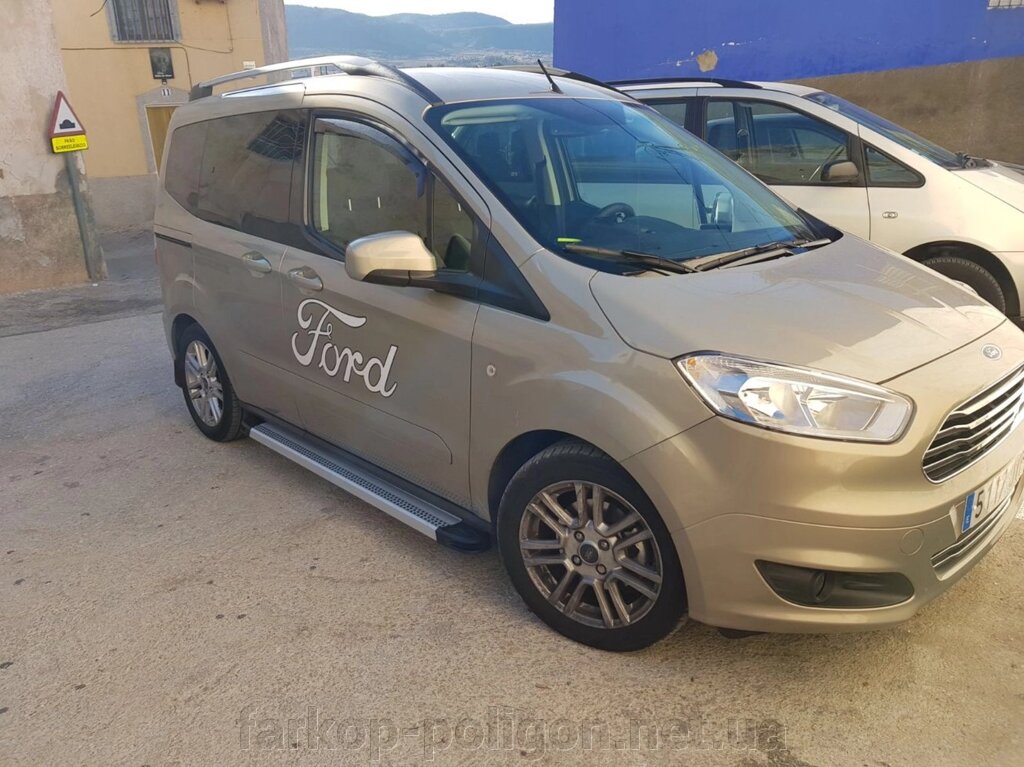 Бічні майданчики Maya V2 (2 шт., Алюміній) Ford Courier 2014 гг. від компанії Інтернет-магазин тюнінгу «Safety auto group» - фото 1