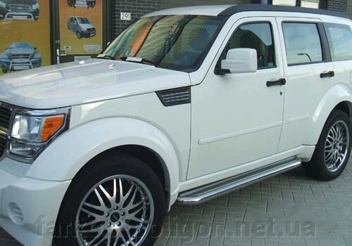 Бічні майданчики Premium (2 шт., нерж) Dodge Nitro 2007 від компанії Інтернет-магазин тюнінгу «Safety auto group» - фото 1