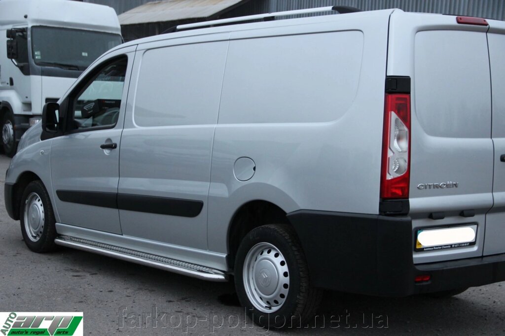 Бічні майданчики Premium (2 шт., Нерж.) Fiat Scudo 2007-2015 гг. від компанії Інтернет-магазин тюнінгу «Safety auto group» - фото 1