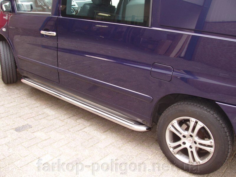 Бічні майданчики Premium (2 шт., Нерж.) Mercedes Vito W638 1996-2003 гг. від компанії Інтернет-магазин тюнінгу «Safety auto group» - фото 1