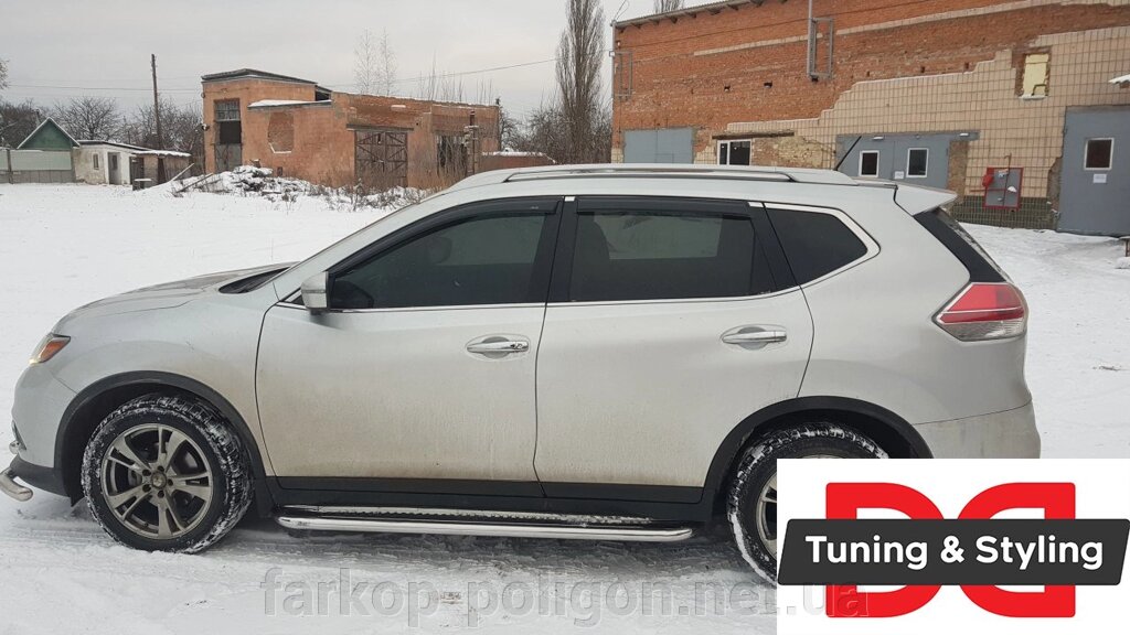 Бічні майданчики Premium (2 шт., Нерж.) Nissan X-trail T32 / Rogue 2014 р.р. від компанії Інтернет-магазин тюнінгу «Safety auto group» - фото 1