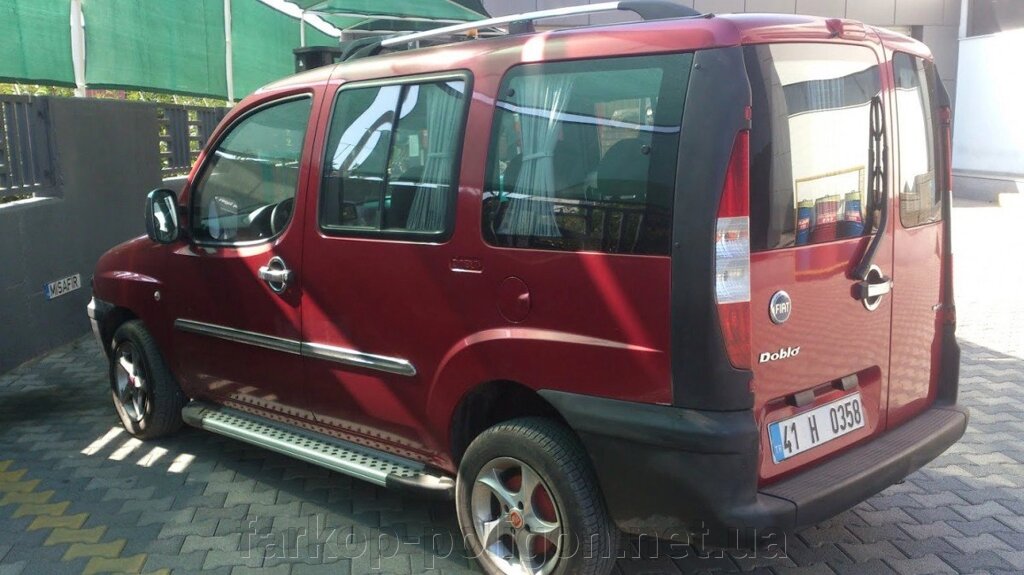 Бічні майданчики X5-тип (2 шт., Алюм.) Fiat Doblo I 2001-2005 рр. від компанії Інтернет-магазин тюнінгу «Safety auto group» - фото 1