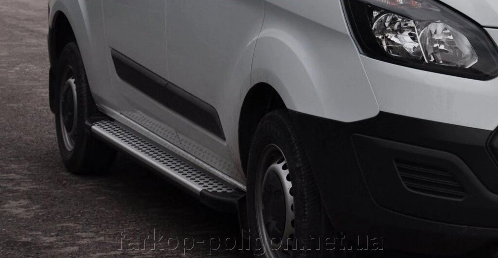 Бічні майданчики X5-тип (2 шт., Алюм.) Ford Custom 2013р. від компанії Інтернет-магазин тюнінгу «Safety auto group» - фото 1