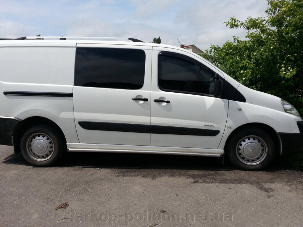 Бічні труби (2 шт., нерж) Citroen Jumpy 2007-2017 гг. від компанії Інтернет-магазин тюнінгу «Safety auto group» - фото 1