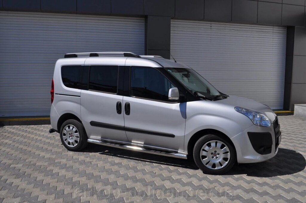 Бічні труби (2 шт., нерж.) Fiat Doblo III nuovo 2010 та 2015 рр. від компанії Інтернет-магазин тюнінгу «Safety auto group» - фото 1