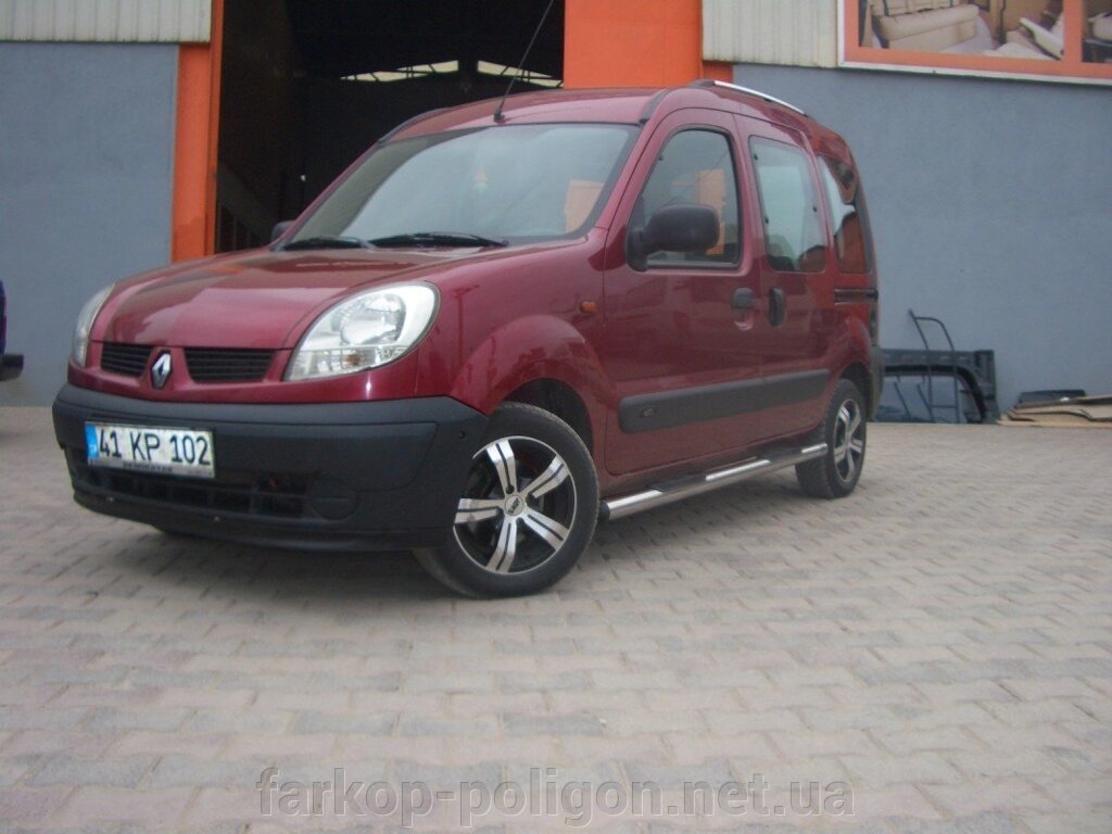 Бічні труби BB002 (2 шт., Нерж.) Renault Kangoo 1998-2008 гг. від компанії Інтернет-магазин тюнінгу «Safety auto group» - фото 1