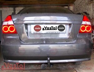 Цільнозварений фаркоп Chevrolet Aveo T250 (седан) з 2005-2012 р. фірма Vastol