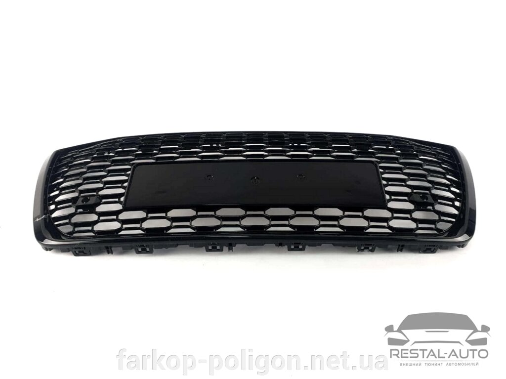 Грати радіатора в стилі RS на Audi A6 C8 2018-2021 року ( Чорна без емблеми ) від компанії Інтернет-магазин тюнінгу «Safety auto group» - фото 1