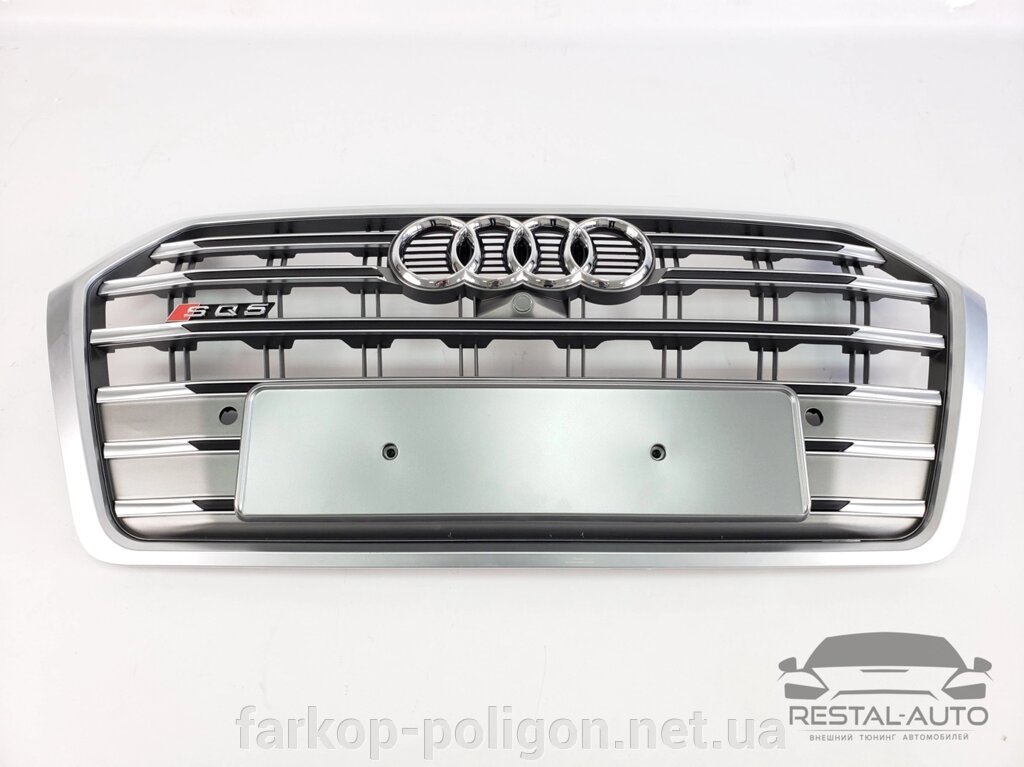 Грати радіатора в стилі S-Line на Audi Q5 80A 2016-2020 рік Сіра від компанії Інтернет-магазин тюнінгу «Safety auto group» - фото 1