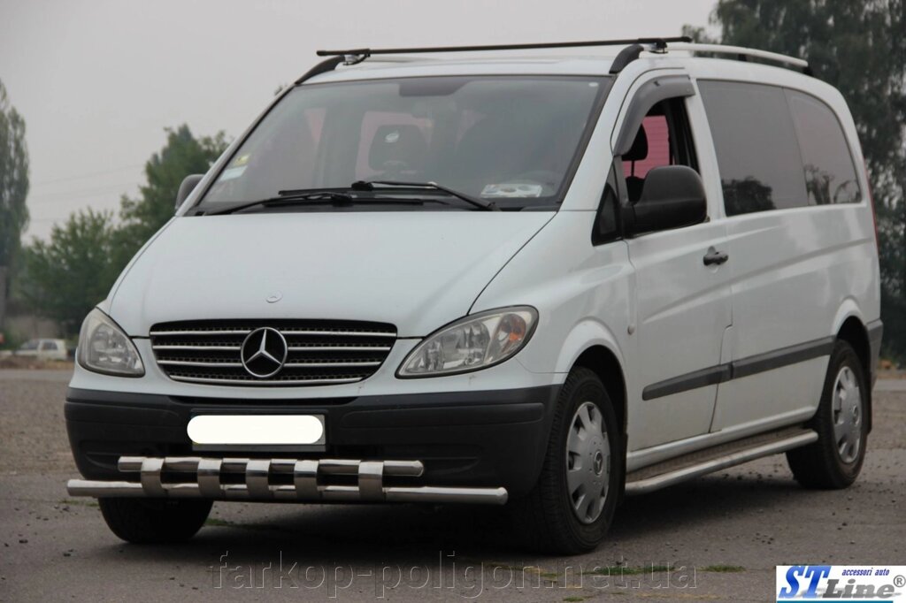 Губа нижня Shark ST015 (нерж) Mercedes Vito W639 2004-2015рр. від компанії Інтернет-магазин тюнінгу «Safety auto group» - фото 1