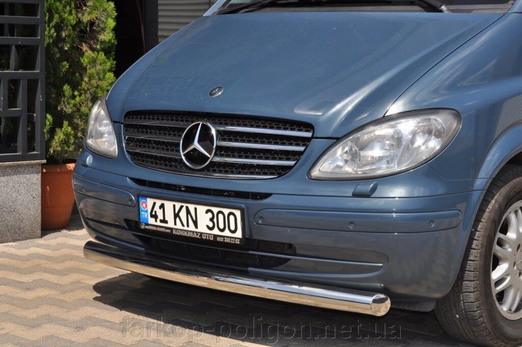 Губа нижня ST008 (нерж) Mercedes Vito W639 2004-2015р. від компанії Інтернет-магазин тюнінгу «Safety auto group» - фото 1