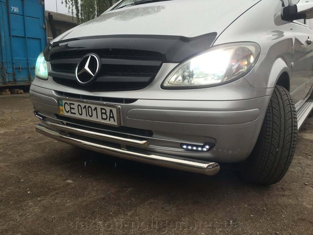 Губа нижня ST014 (нерж) Mercedes Vito W639 2004-2015р. від компанії Інтернет-магазин тюнінгу «Safety auto group» - фото 1