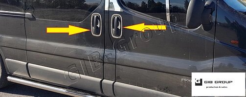 Хром накладки Окантовка ручок дверей для Opel Vivaro (2001-2013) від компанії Інтернет-магазин тюнінгу «Safety auto group» - фото 1