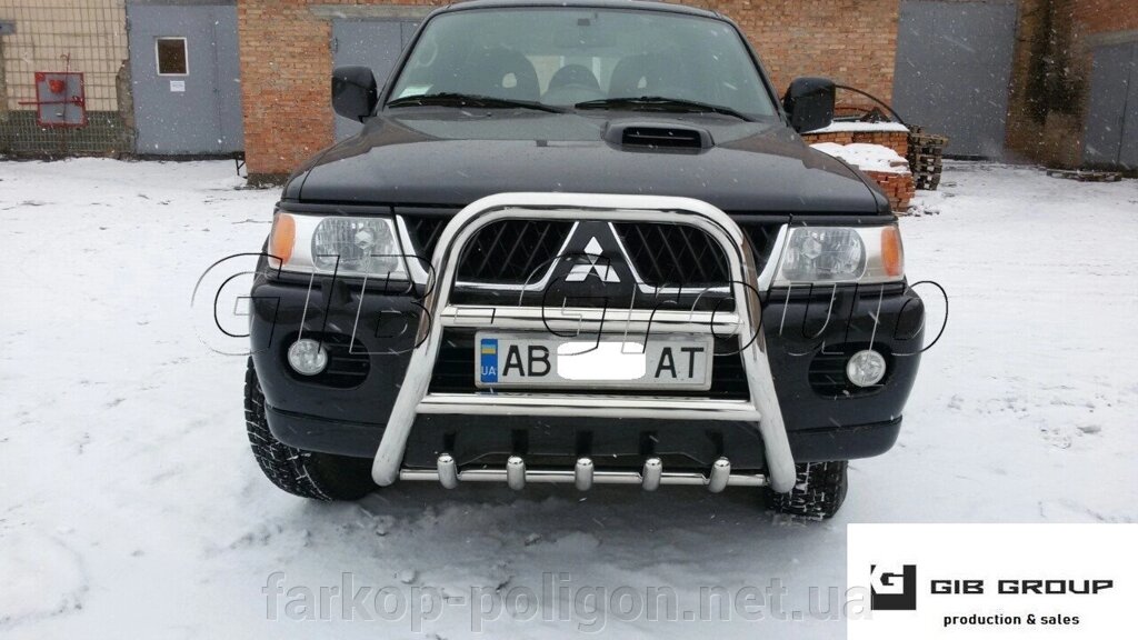 Кенгурятник Mitsubishi Pajero Sport із 1996-2008 р. модель F1-50.6 від компанії Інтернет-магазин тюнінгу «Safety auto group» - фото 1